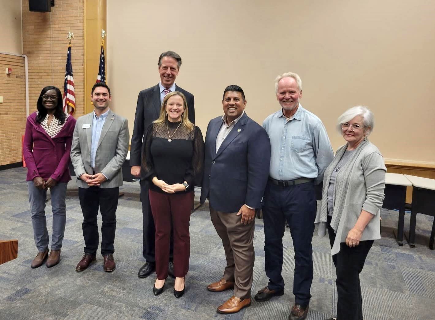 Town Board Officials with Assembly Member Clark and Senator Cooney