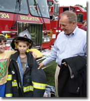 Councilmember Jim Vogel and Fire Truck